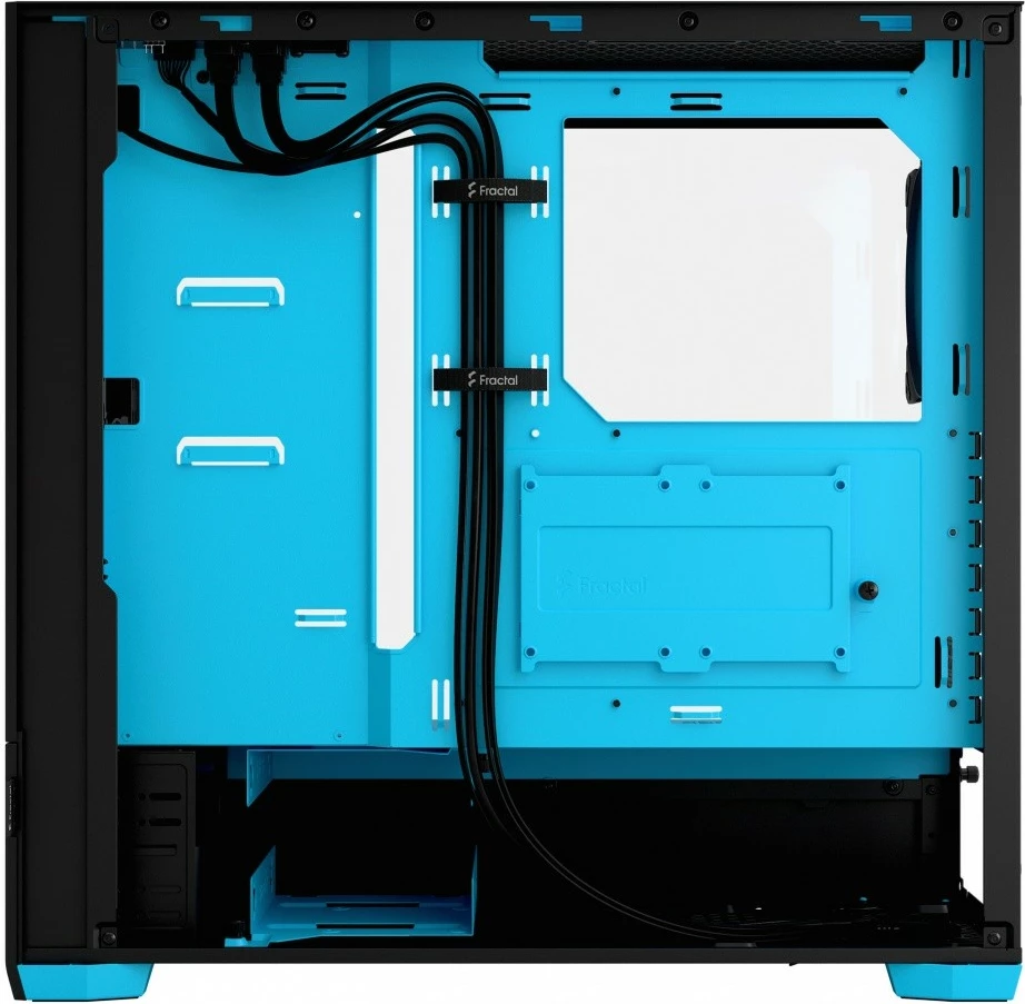Računalniško ohišje Pop Air TG Clear Tint RGB Cyan Core Fractal Design, Midi Tower, ATX, Micro ATX, Mini ITX, črno/cyan