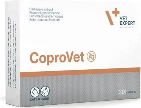 Dietni dodatek za pse in mačke VetExpert CoproVet, 30 kapsul