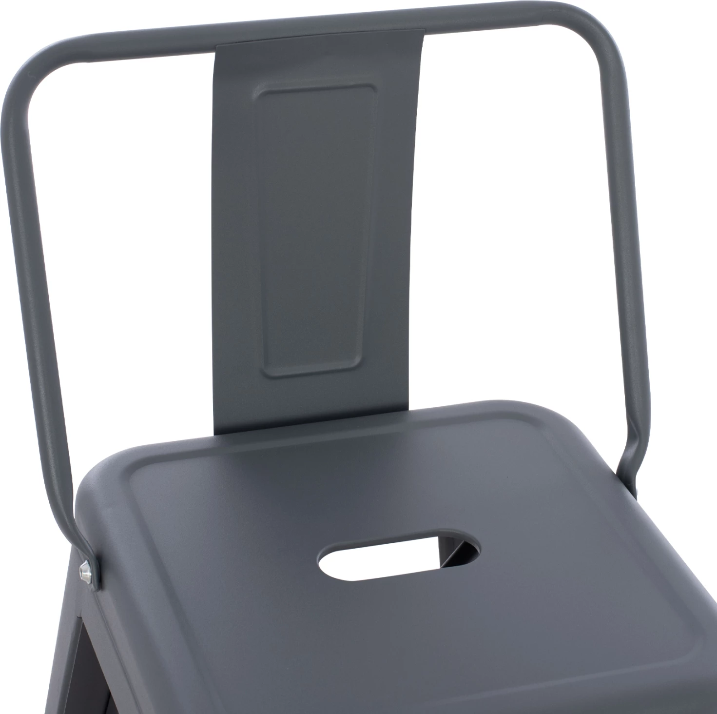 Barski stol srednje višine MELITA-PRO FH8574.50 kovinski v sivi barvi 43x43x88H cm