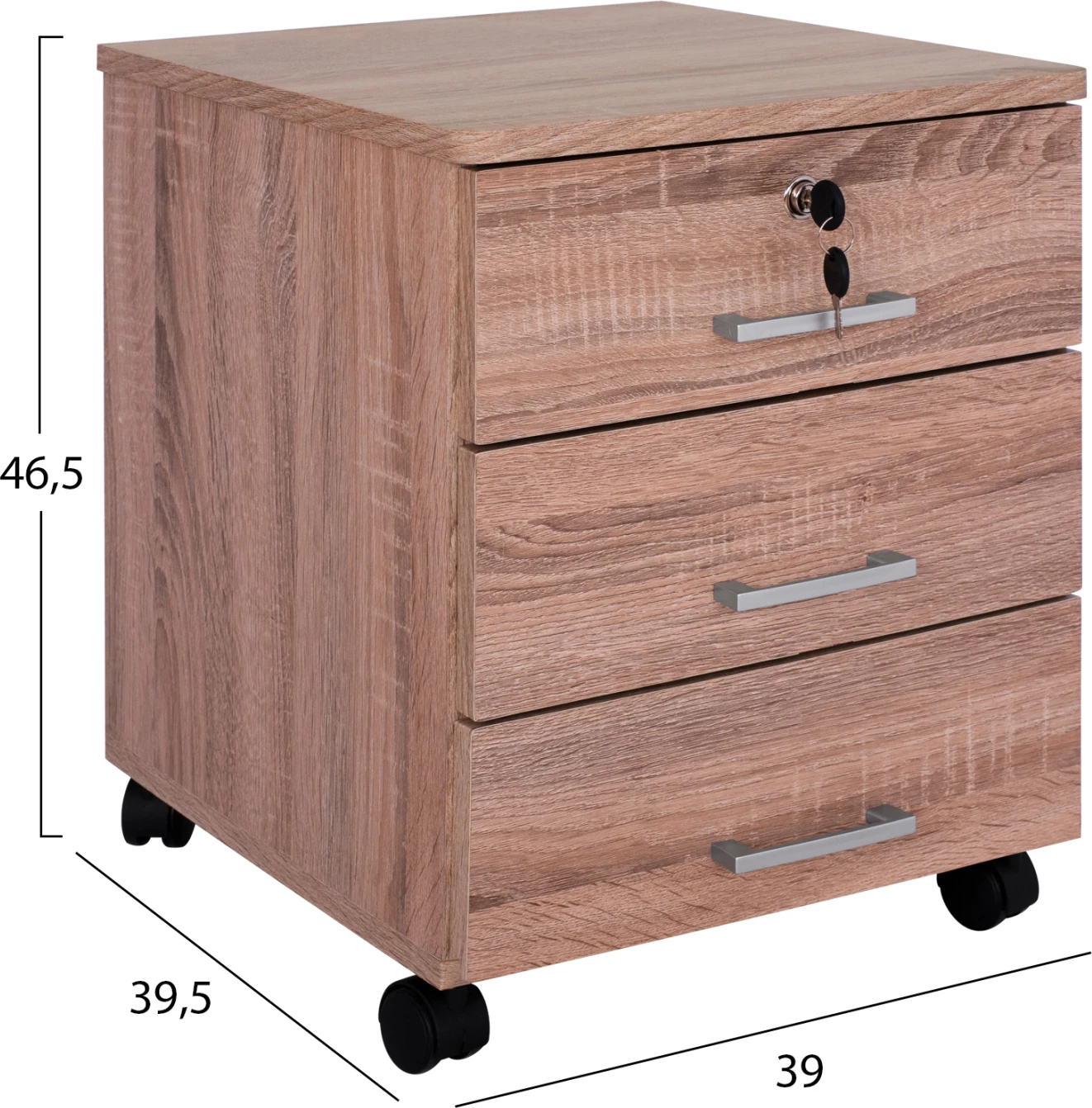 Pisarniški predalnik FH2282.01 v barvi sonama 39x39,5x46,5