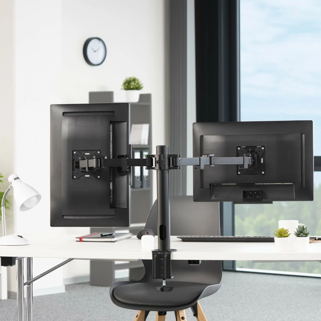 Nosilec za monitor za mizo, 2 roki, 13–35 in, črn Hama 118494