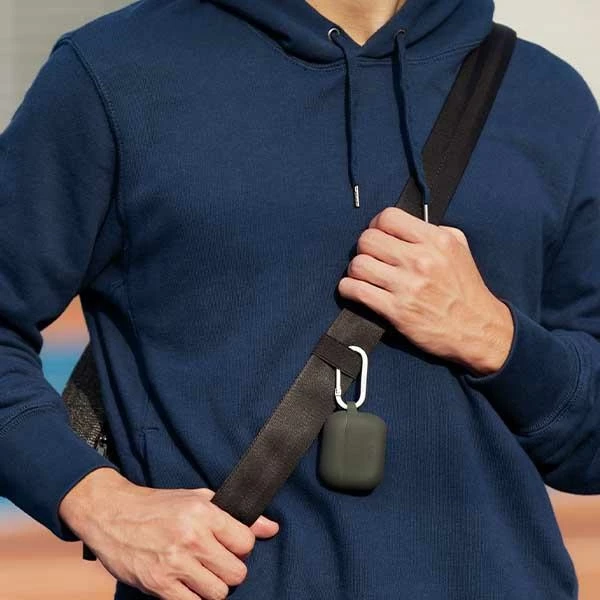 Zaščitni ovitek za AirPods Pro 2 UNIQ Vencer, s karabinom, siv