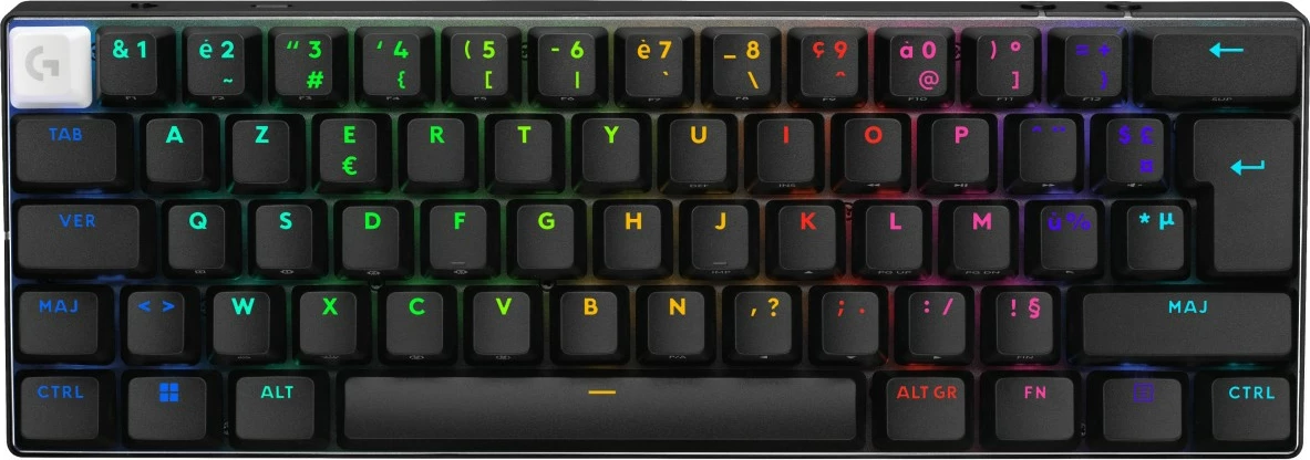 Tipkovnica za igre Logitech PRO X 60 TKL LIGHTSPEED, brezžična, črna