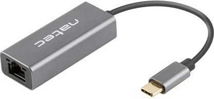 Omrežna kartica USB-C 3.1, RJ-45 1 Gb, siva, Natec Cricket