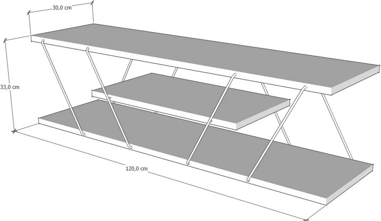 TV pohištvo belo FH8922.02 120x30x33 cm