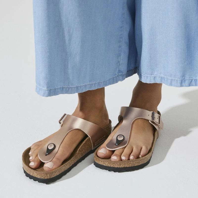 Sandali Birkenstock Gizeh, zlate, ženski