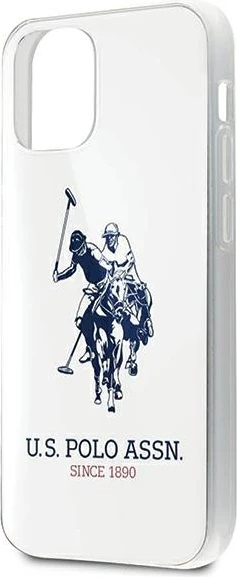 Zaščitni ovitek za iPhone 12 mini (5,4"), U.S. Polo Assn. USHCP12STPUHRWH, sijajen veliki logotip, bel