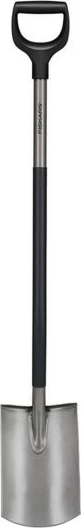Prava lopata Fiskars Ergonomic 1067512, jeklo, siva