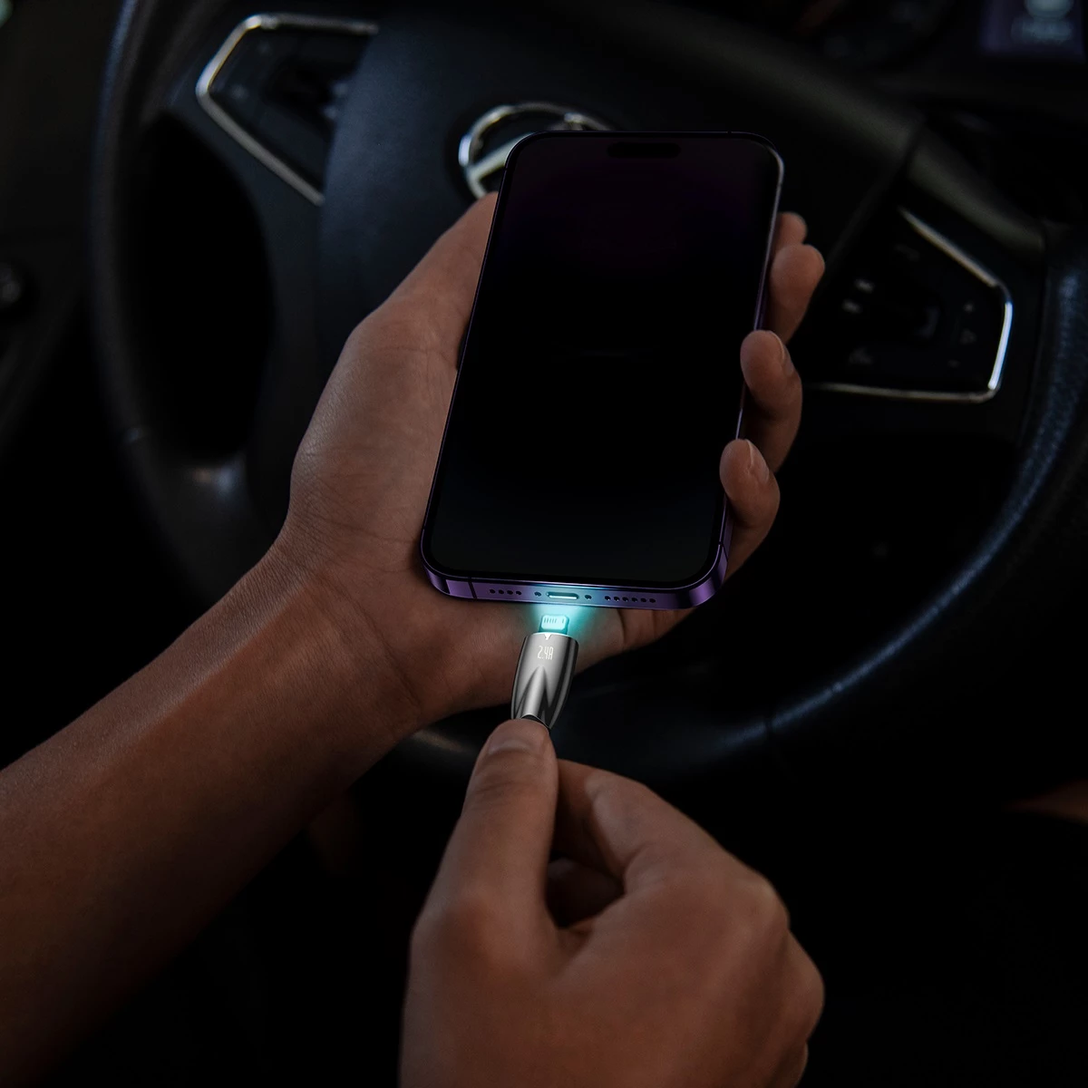 Kabel USB-A v Lightning, 2 m, 2,4 A, črn — Baseus Glimmer Series