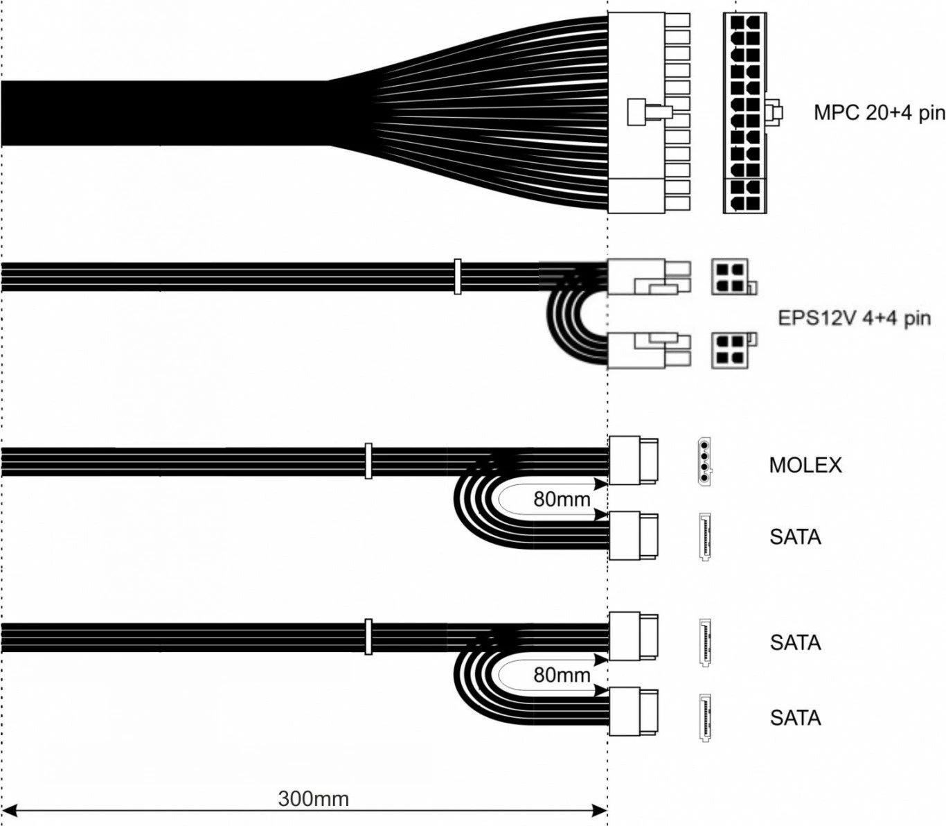 Napajalnik AKYGA AK-T1-250, 250 W, 80 PLUS Gold