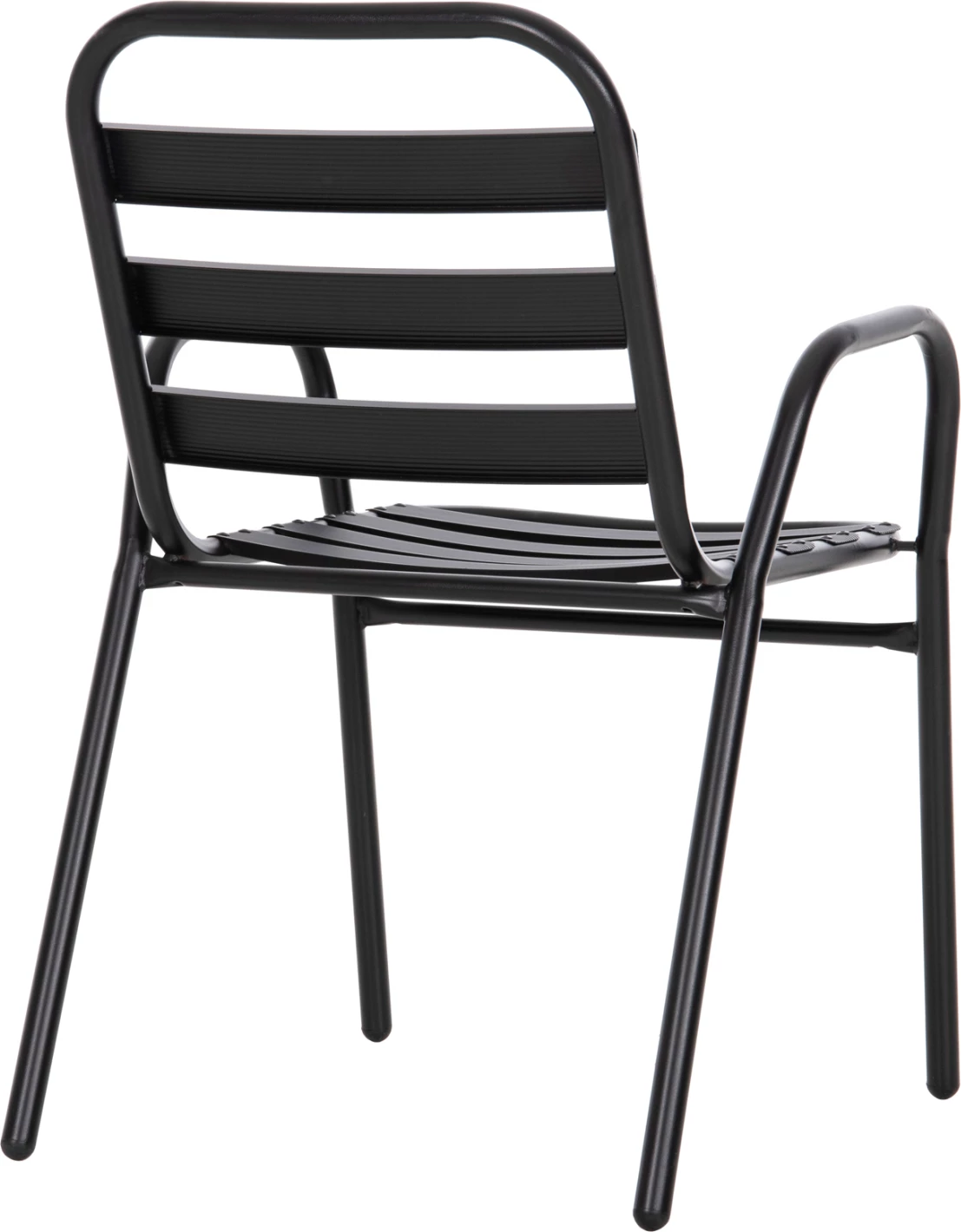 Stol Prelude FH5970.03 kovinski okvir-aluminij sedež in naslonjalo-črna 54x56x79Hcm