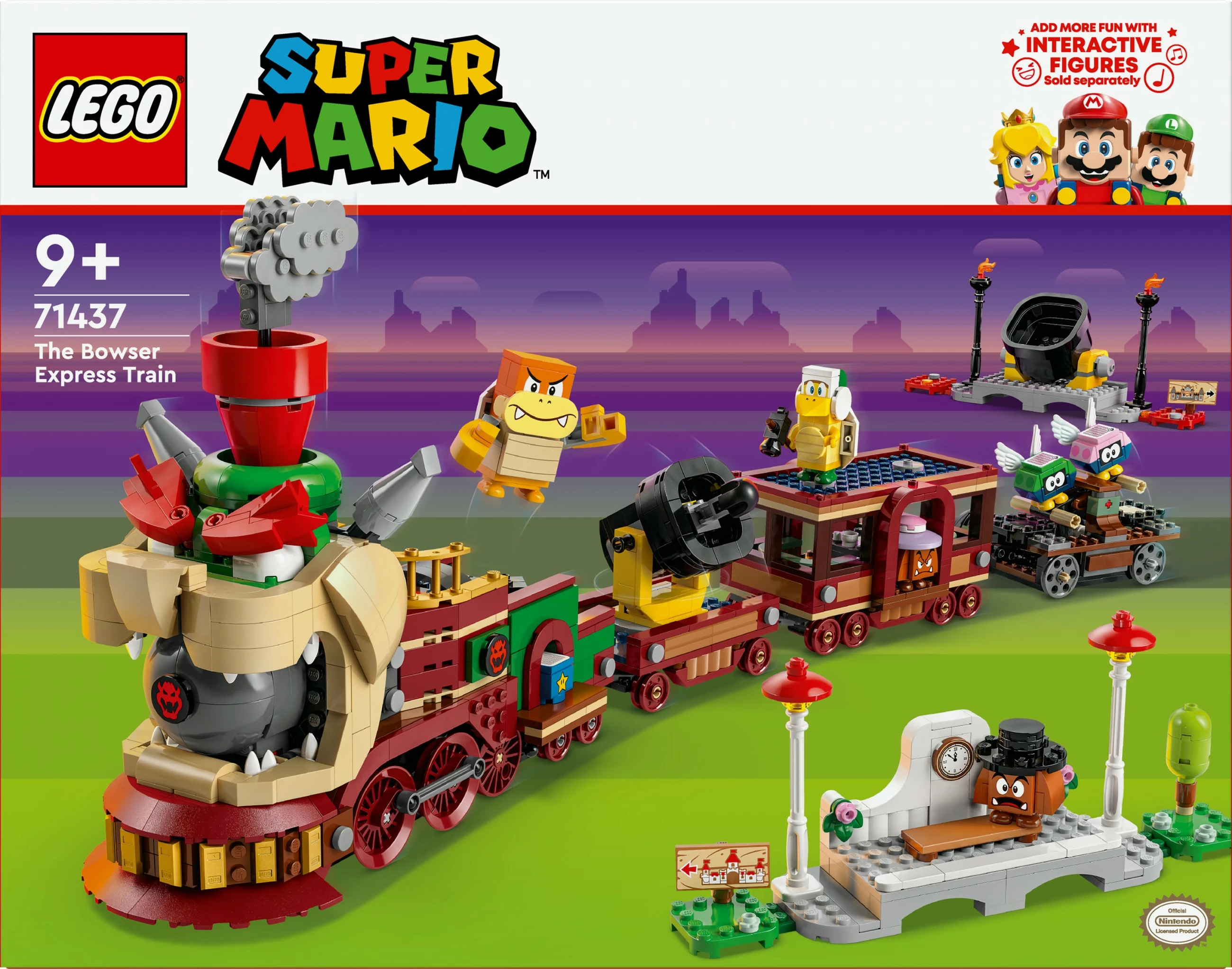 Set gradnje Super Mario Bowser Express Train LEGO 71437, večbarven