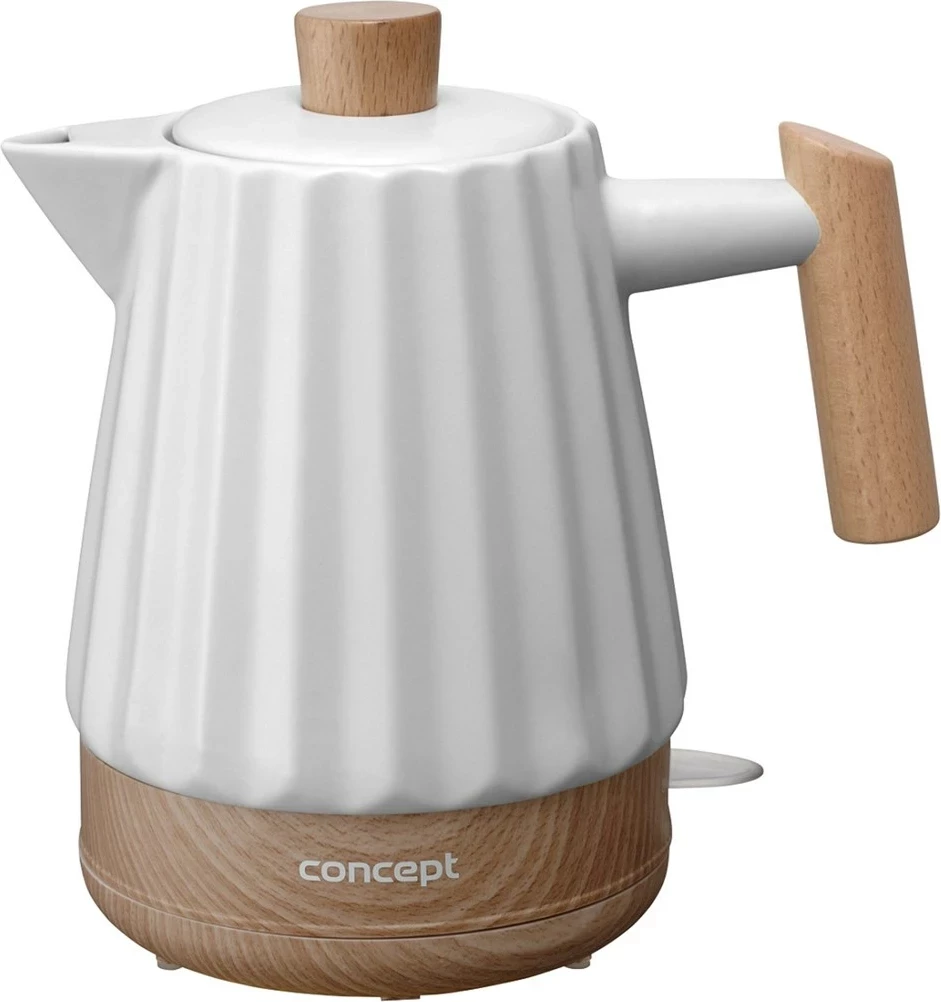 Električni čajnik, Concept RK0090, 1,5 l, keramika, bel