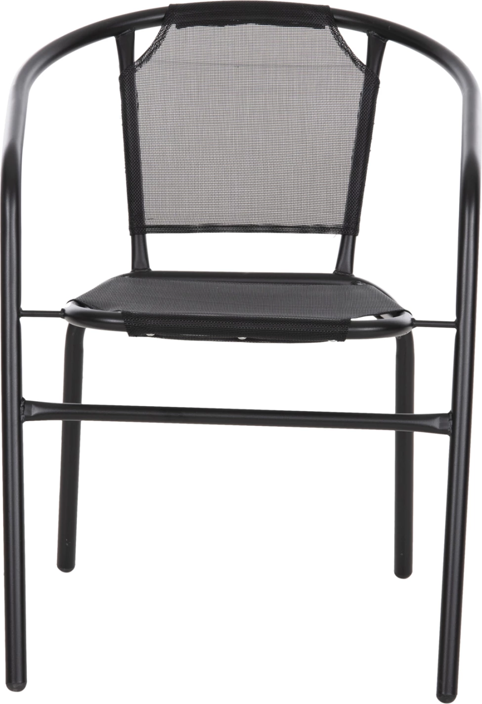 Vrtni naslanjač LEDAN FH5977.03 kovina in tekstilen v črni barvi 55x58x72H cm