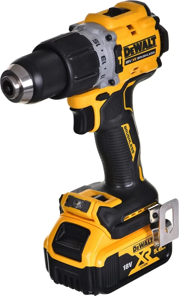 Kompakten akumulatorski vrtalnik-izvijač 18V DeWalt DCD805P2T, 2x5.0Ah, TSTAK, rumen