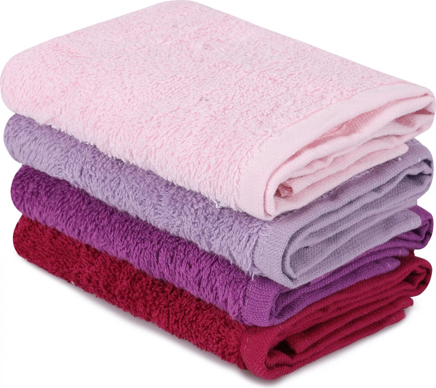 Brisače laveta 4 kosi Beverly Hills Polo Club FH12124.05 rdeča vijolična roza bela 30x30 cm