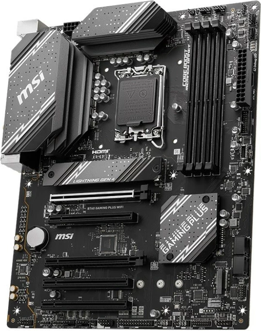 Matična plošča MSI B760 GAMING PLUS WIFI, ATX, LGA1700, DDR5, Wi‑Fi 6E, črna
