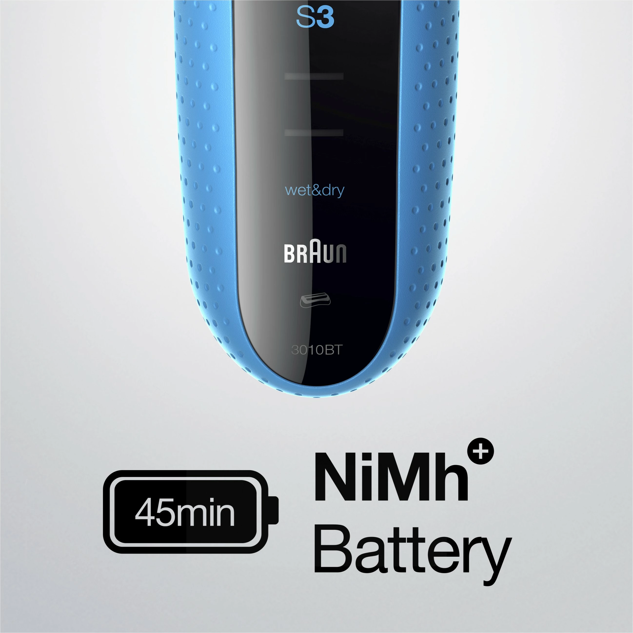 Makinica za britje Braun 3010BT, NiMH, 45 min, črno/modra
