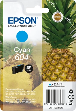 Kartuša črnila Epson 604 C13T10G24010, 2,4 ml ≈130 strani, Cijan
