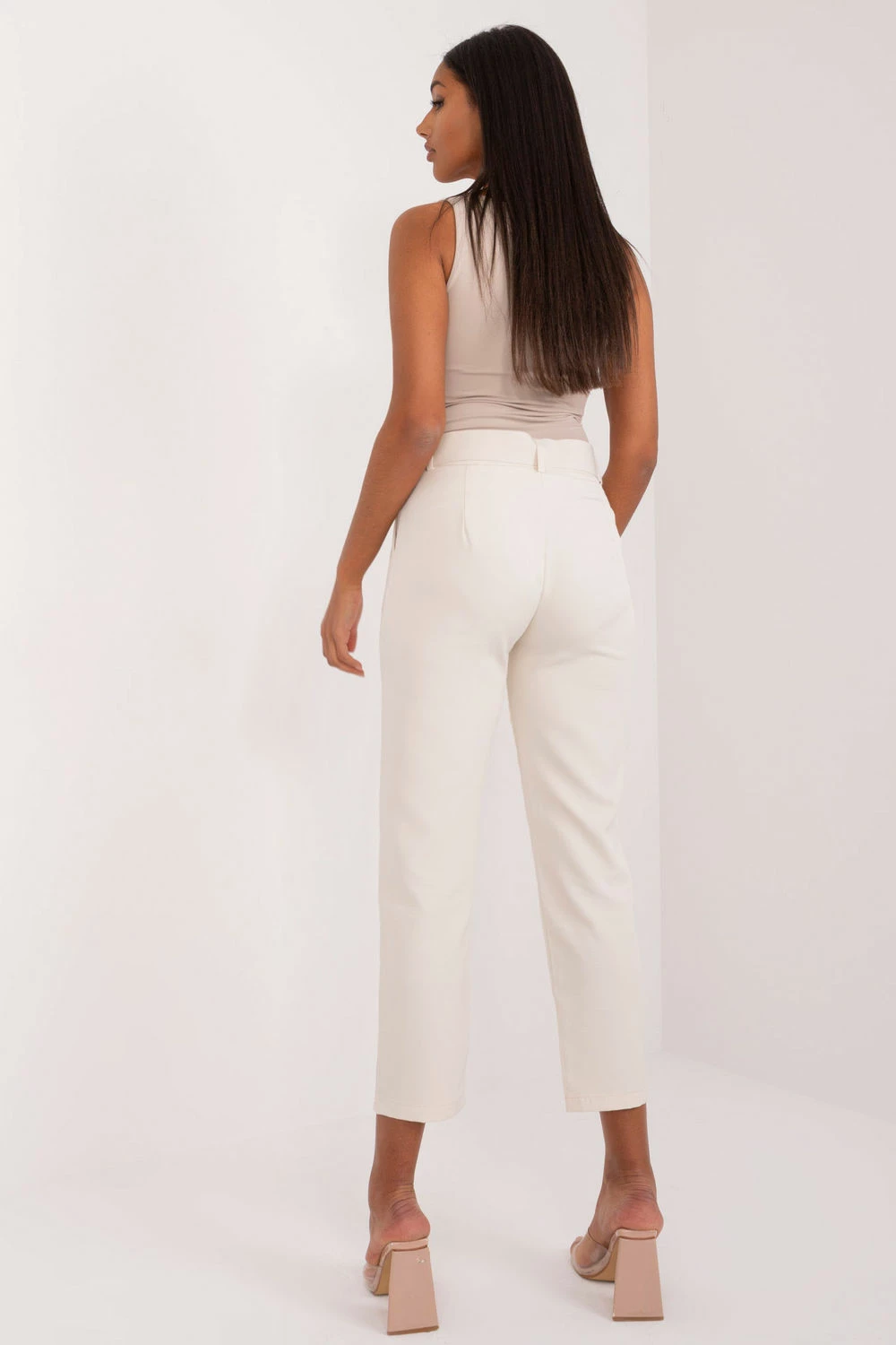 Elegantne chino ženske hlače Och Bella 197065, bež