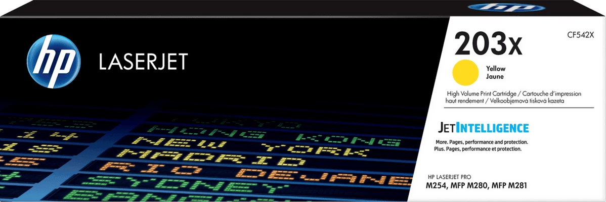 Toner kartuša XL, rumena, HP 203X / CF542X, 2500 strani