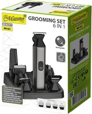 Multifunkcijska britvica 6-v-1 Maestro MR-661, 800 mAh, črna