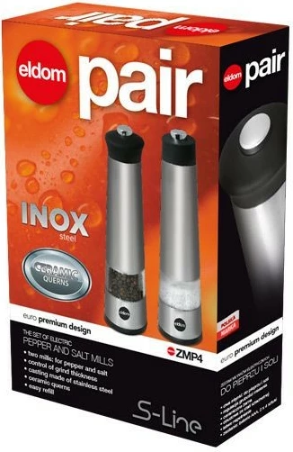 Električni mlinčka za začimbe, Eldom ZMP4, inox, 2 kosa