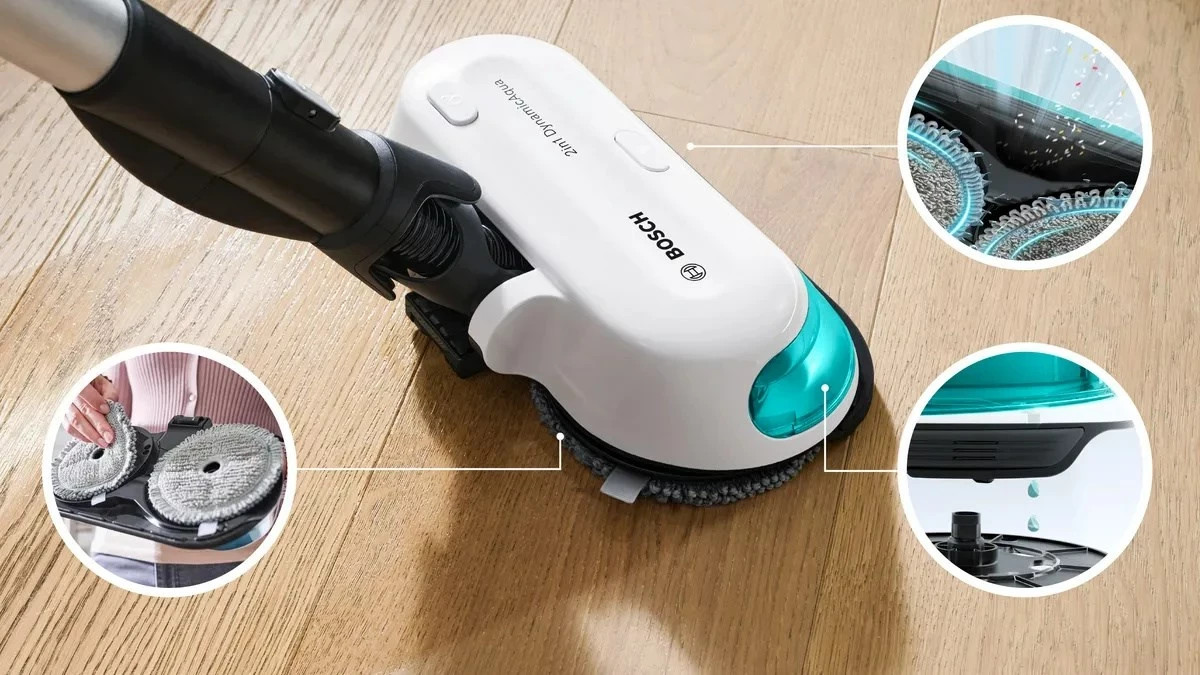 Brezžična sesalna naprava 2-v-1 ProHygienic Aqua BOSCH Unlimited 7, bela Brezžična sesalna naprava 2-v-1 ProHygienic Aqua BOSCH Unlimited 7, bela