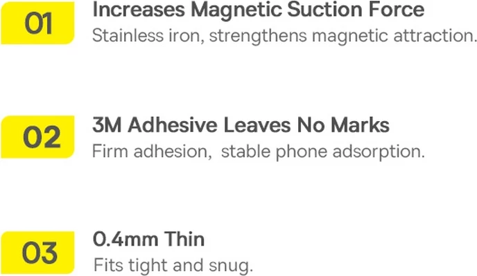 Magnetni obroč za MagSafe, 2 kosa, Baseus Halo Series, srebrn