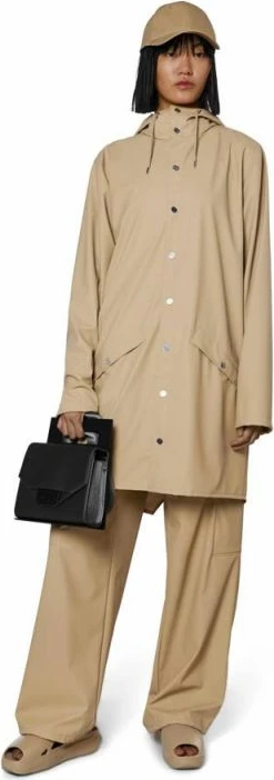 Dolga jakna za obe spolni identiteti Rains, krem