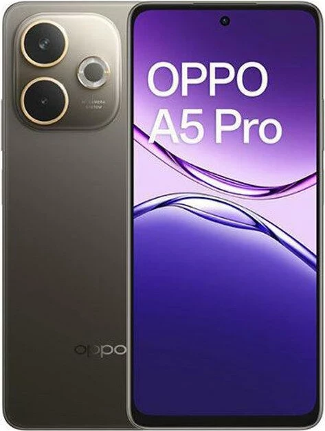 Pametni telefon 6,67" s 8 GB RAM in 256 GB, OPPO A5 Pro, črno-rjave