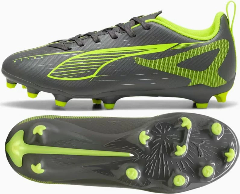 Futbalski copati za otroke, Puma Ultra 5 Play FG/AG Jr, sivi
