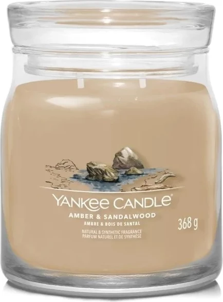 Aromatična sveča Amber & Sandalwood Yankee Candle 368 g