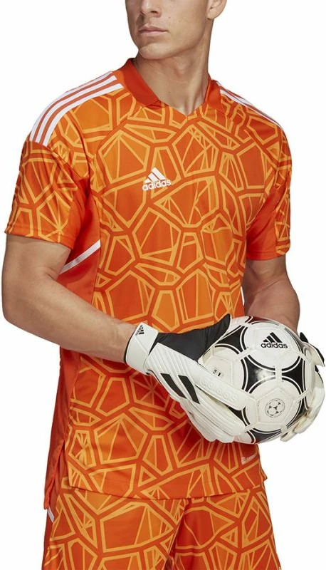 Vratarjska majica adidas Condivo 22, kratki rokavi, oranžna