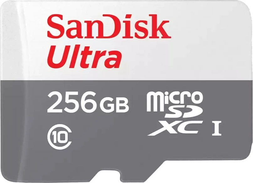 Kartica za shranjevanje SanDisk Ultra 256 GB MicroSDXC UHS-I Class 10, siva Kartica za shranjevanje SanDisk Ultra 256 GB MicroSDXC UHS-I Class 10, siva