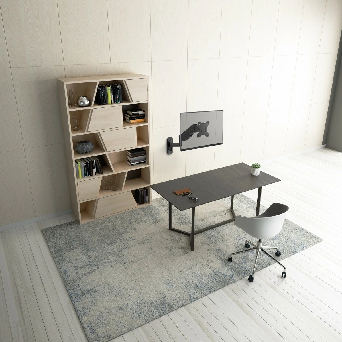 Nosilec za TV/monitor 17–32 palcev, gas spring, Manhattan 461610, črn