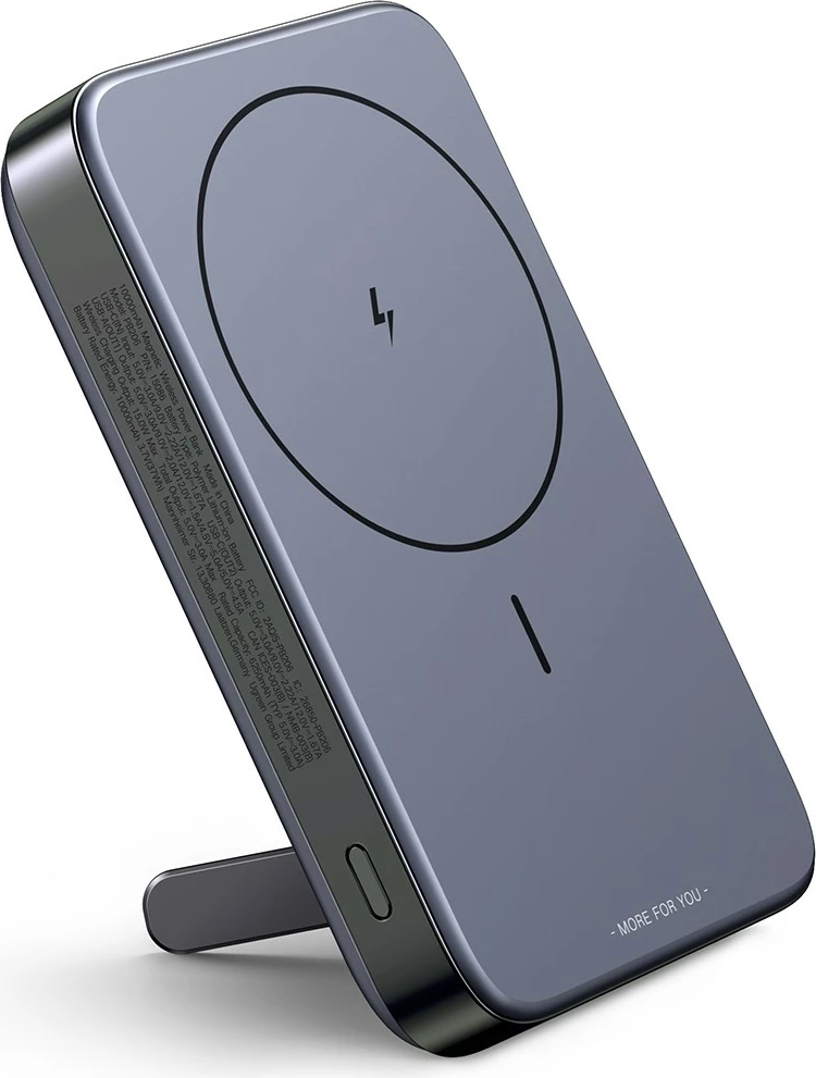 Mini brezžični powerbank 10000mAh, 20W z MagSafe Ugreen, siva