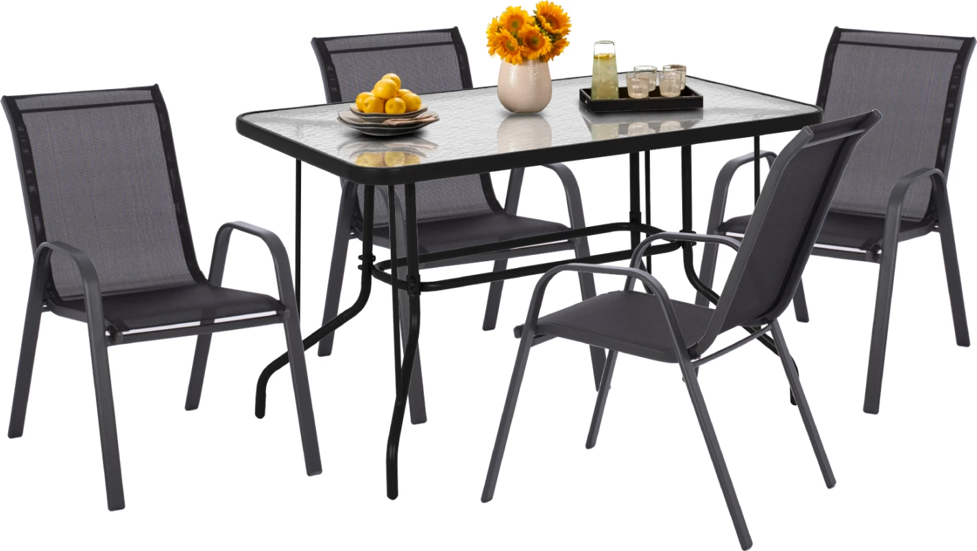 Zunanji jedilni set FH5193.03 5 kosov kovinski v sivi barvi