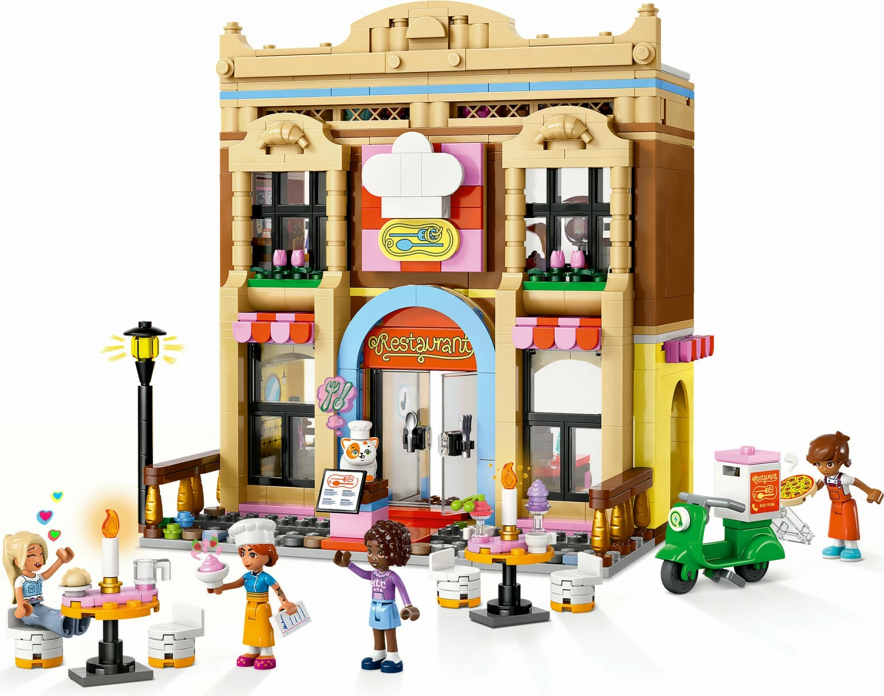 Restavracija in kuharska šola LEGO Friends 42655, 896 kosov, pisano