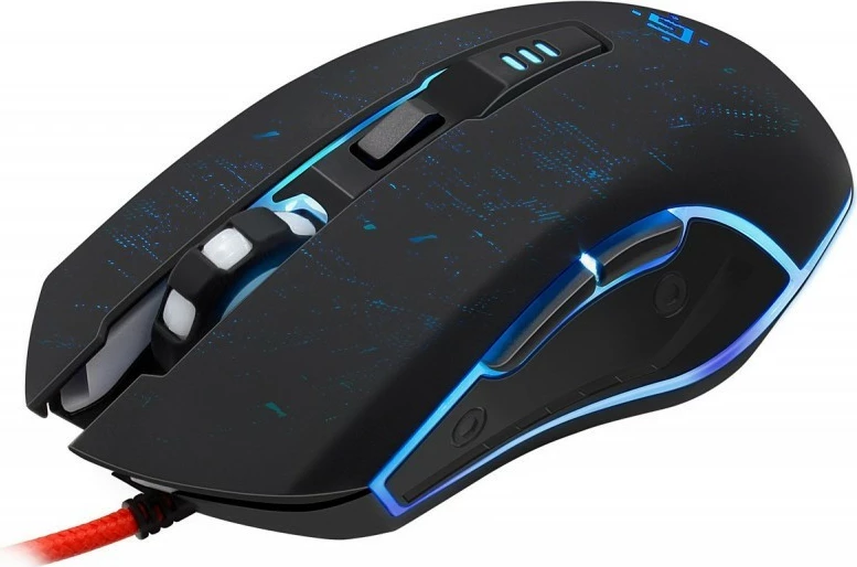 Gaming miš Defender DRAGLEN GM-907, 7200 DPI, z žico, RGB, črn, z podlogo za miš