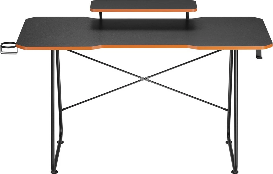 Gaming miza z dvignjeno polico za monitor Maclean RS170, črna
