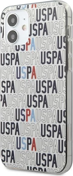 Ovitek za iPhone 12 mini, 5,4", U.S. Polo Assn. USHCP12SPCUSPA6, Logo Mania, bel