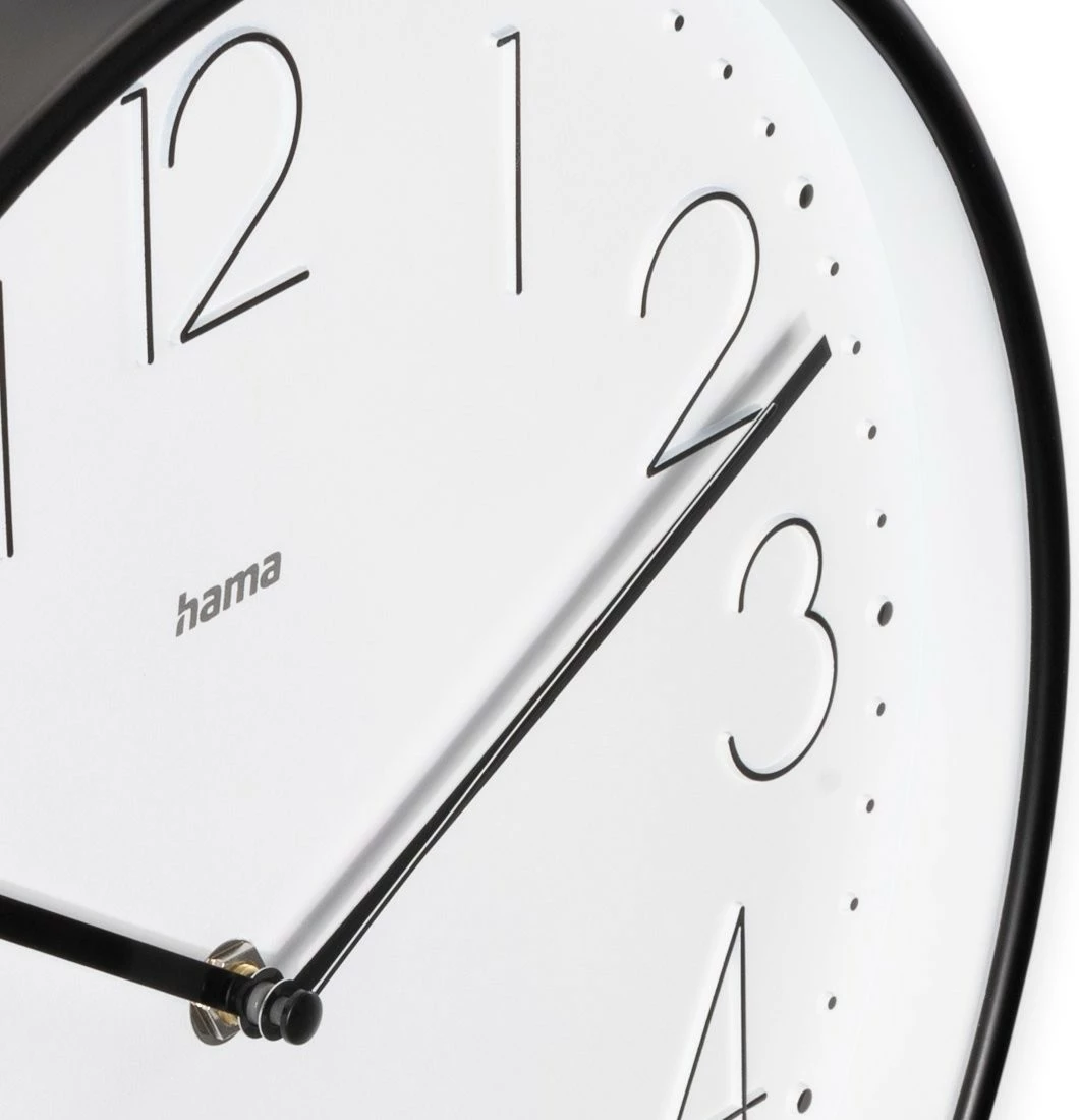 Analogna stenska ura Corsica Hama 185873, 30 cm, bela/črna