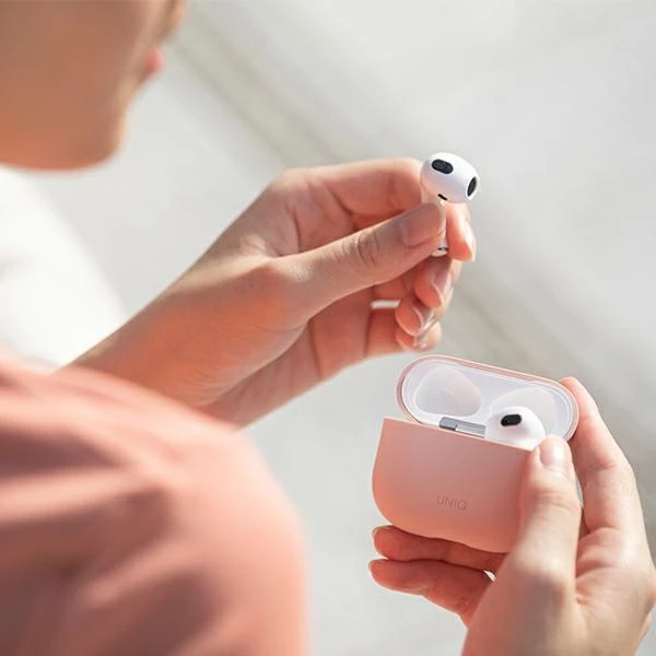 Zaščitni ovoj UNIQ Lino za AirPods 3, silikon, siv