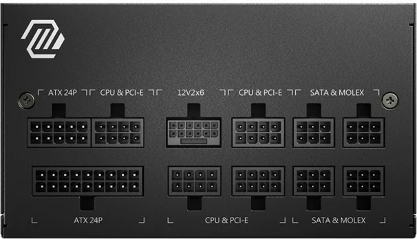 Napajalnik MSI MAG A750GL PCIE5 II, 750 W, 80 PLUS Gold, modularen, črn