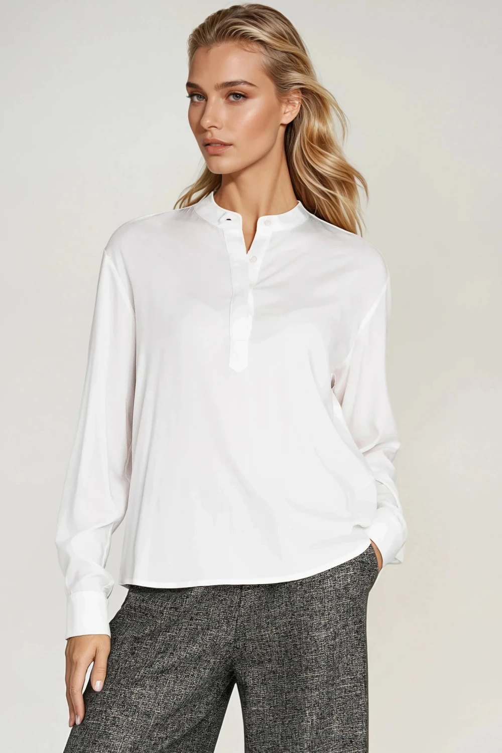 Moderni oversize pulover Nife 217584, bež