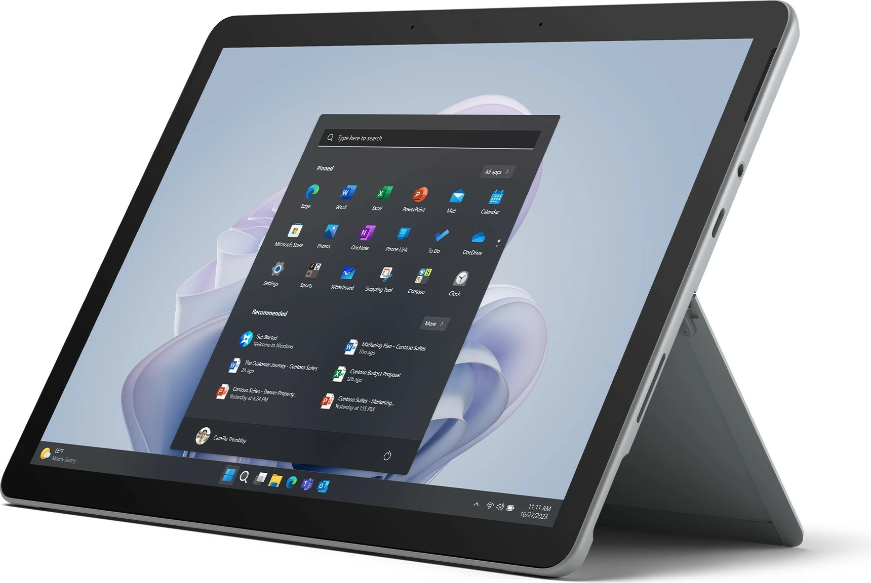 Tablični računalnik Microsoft Surface Go 4, 128 GB, 8 GB, Windows 11 Pro, platinum