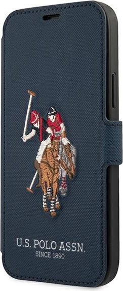 Ovitek za telefon Polo Embroidery Collection za iPhone 12 Pro Max, U.S. Polo Assn., granatna/mornarsko modra