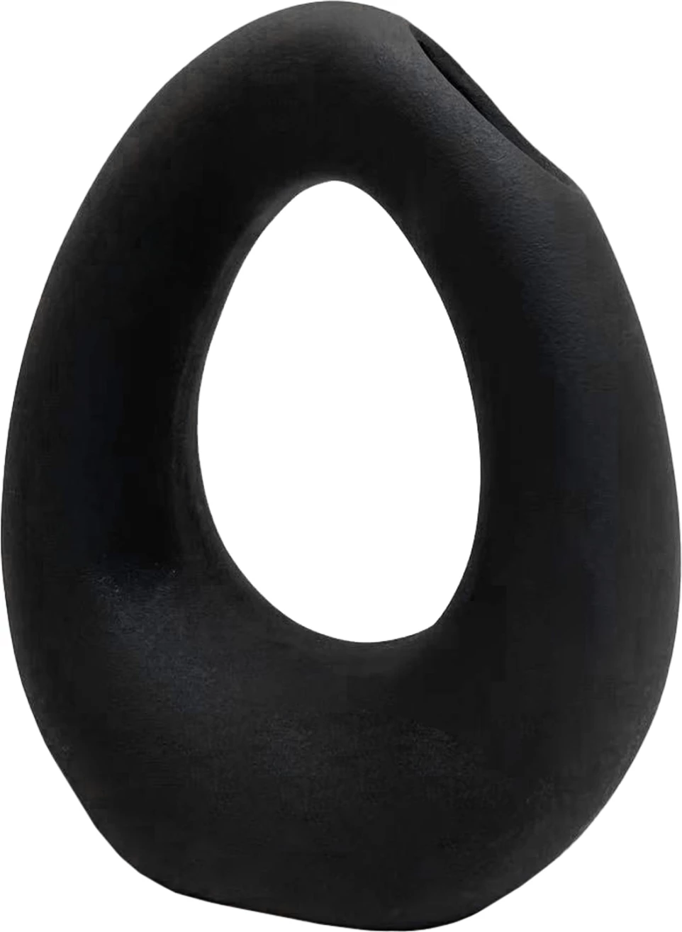 Keramična namizna dekoracija Ellipto FH4644.02 mat črna 16.5x9x20.3H cm