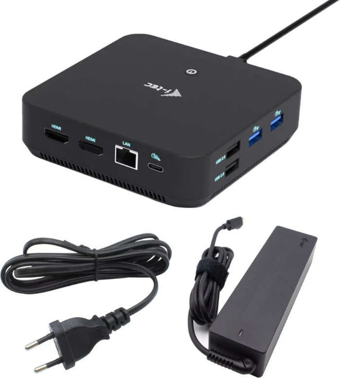 Docking postaja z univerzalnim polnilcem 100W i-tec C31TRIVIDPRO100W, črna